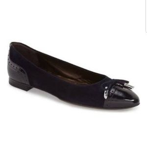 AGL Ballet flats Dara 38/8 US navy blue cap toe